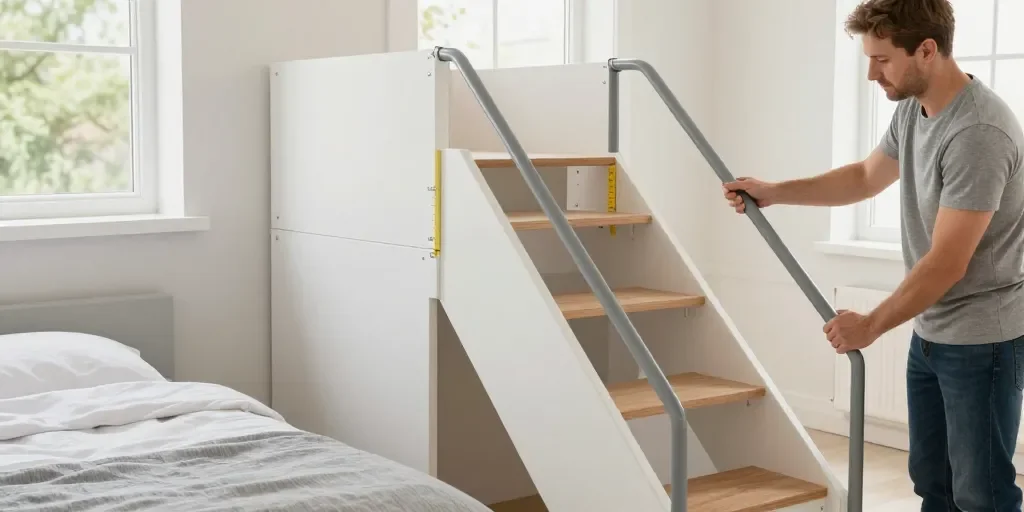 Lit Kura escalier : pourquoi l'escalier Trofast est une arnaque (et comment vraiment sécuriser l'accès)